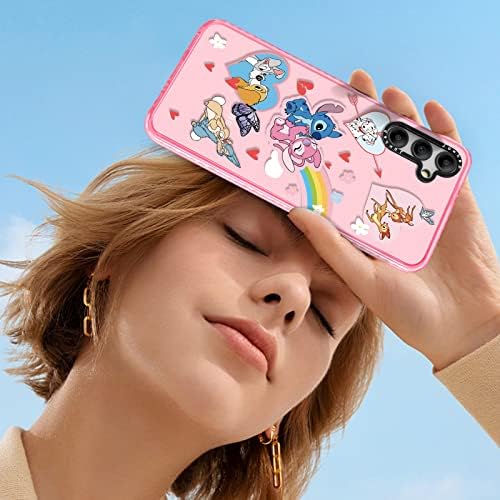 Jowhep Szivárvány Stitc Samsung Galaxy A14-es 5G az Esetben Aranyos Rajzfilm Karakter, Lányos, Lányok, Gyerekek, Fiúk, Nők,