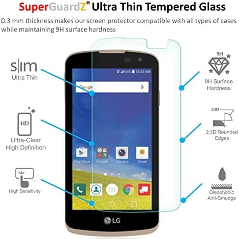Az LG Optimus Zóna 3 / LG K4 LTE / LG Spree - SuperGuardZ Edzett Üveg kijelző Védő fólia [Életben Csere], 9H, 0.3 mm, 2.5