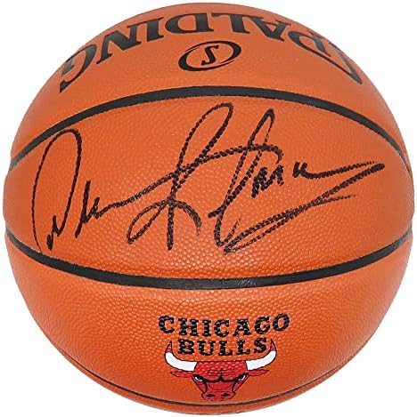 Dennis Rodman Aláírt Spalding Chicago Bulls Logó Játék Sorozat Másolat NBA Kosárlabda - Dedikált Kosárlabda