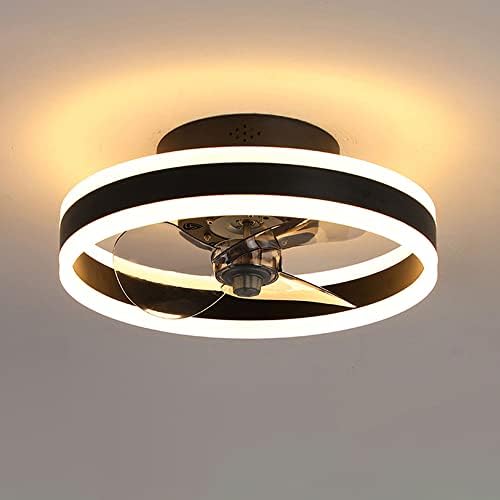 KMYX Hálószoba Tanulmány Néma Ventilátor Mennyezeti Lámpa Inverter Ventilátor 3-Színű LED-Fokozatmentes Fényerő Ventilátor