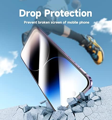 MÁGIKUS JÁNOS 2 Csomag iPhone 14 Pro 6.1 colos Edzett Üveg kijelző Védő fólia, Auto Por-Elimináció Telepítés, Buborék Ingyenes,