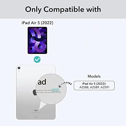 Kompatibilis iPad Air 5. Generációs Esetben 2022 a tolltartó, 10.9 Hüvelyk Folio Támogatása Ceruza 2nd Gen Töltés/Pár, Smart