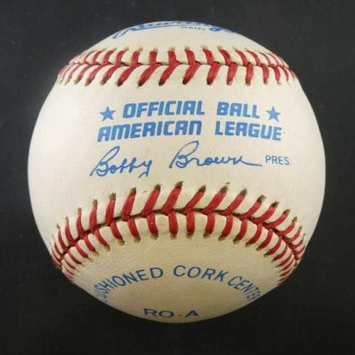 Gil McDougald NY Yankees Legenda Aláírt Hivatalos AL Baseball - Dedikált Baseball