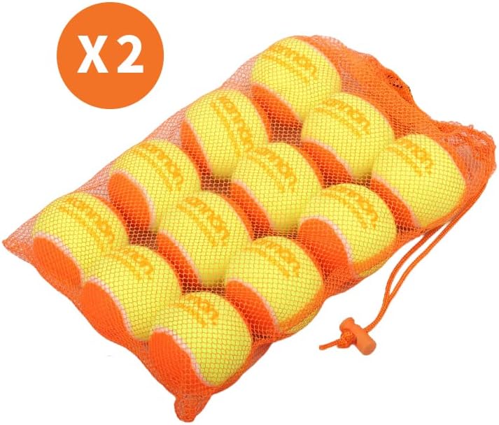 Tenisz Labdák Narancs Tenisz Labdák - 50% - os Alacsony Tömörítés Színpadon teniszlabda Kezdőknek Gyerekek Képzés Gyakorló