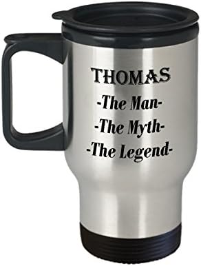 Thomas -, hogy Az Ember A Mítosz, A Legenda, a Félelmetes Bögre Ajándék - 14oz Utazási Bögre