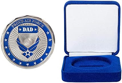 Egyesült Államok légiereje Apa Büszke Szülő egy Pilóta Kihívás Érme, Kék Bársony Kijelző Doboz